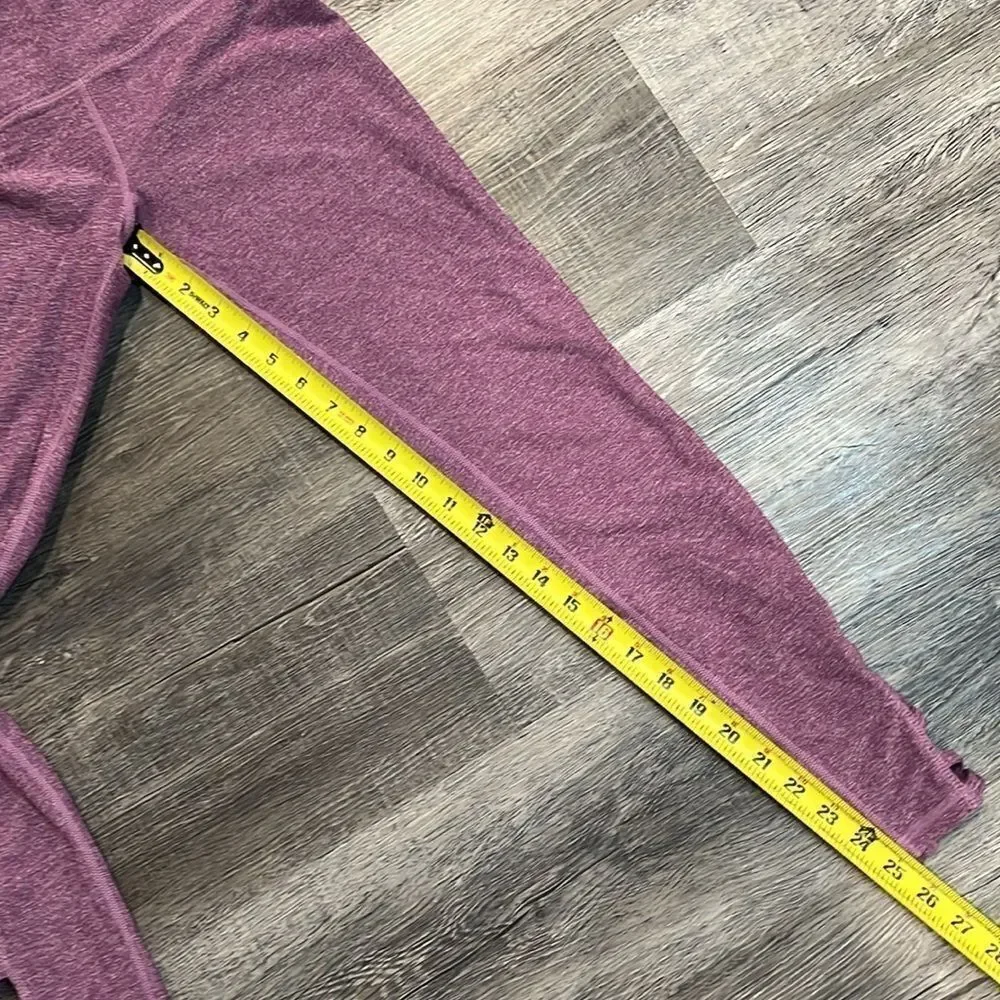 GLYDER lavender purple cropped lace up workout leggings XS